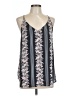 Ann Taylor LOFT 100% Polyester Floral Graphic Stripes Gray Black Sleeveless Blouse Size L - photo 1