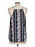 Ann Taylor LOFT 100% Polyester Floral Graphic Stripes Gray Black Sleeveless Blouse Size L - photo 2