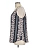 Ann Taylor LOFT 100% Polyester Floral Graphic Stripes Gray Black Sleeveless Blouse Size L - photo 5