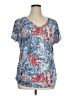 Espresso Blue Short Sleeve Blouse Size XL - photo 1