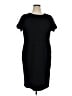 Talbots Solid Black Casual Dress Size 14 - photo 1