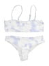 Shein Tie-dye White Two Piece Swimsuit Size 150 cm / US 12 - photo 1