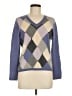 Charter Club 100% Cashmere Argyle Blue Cashmere Pullover Sweater Size M (petite) - photo 1