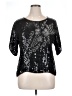 Jasmine Silver Short Sleeve Blouse Size XL - photo 1