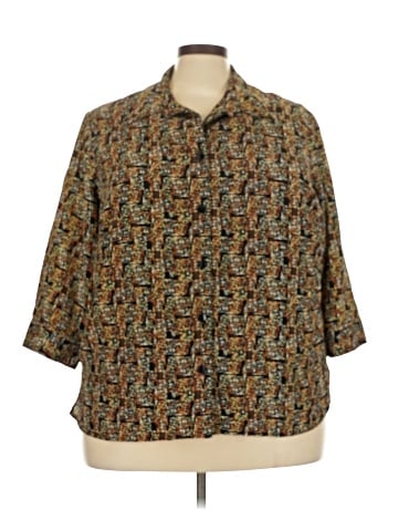 White Stag 3/4 Sleeve Button-Down Shirt (view 1)