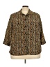 White Stag Tweed Brown 3/4 Sleeve Button-Down Shirt Size 4X - photo 1