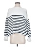 French Connection 100% Cotton Stripes White Pullover Sweater Size S - photo 1