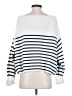 French Connection 100% Cotton Stripes White Pullover Sweater Size S - photo 2