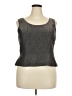 Albert Nipon Gray Sleeveless Top Size 18 - photo 1