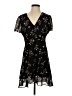 Madewell 100% Polyester Floral Black Casual Dress Size 4 - photo 1