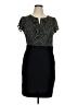 212 Collection 100% Polyester Tweed Black Cocktail Dress Size 14 - photo 1