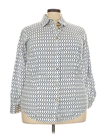 Talbots 3/4 Sleeve Button-Down Shirt (view 1)