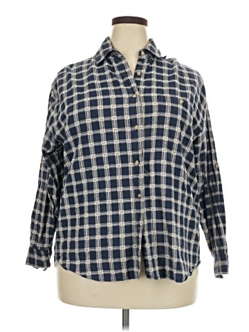 Company One 3/4 Sleeve Button-Down Shirt (view 1)