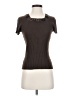 R.Q.T 100% Acrylic Brown Short Sleeve Turtleneck Size S - photo 1