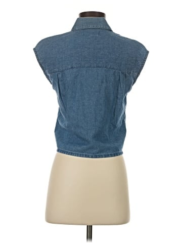 Madewell Denim Sleeveless Tie-Front Top (view 2)