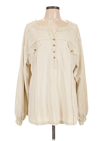 Easel Long Sleeve Henley (view 1)
