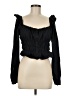 Le Lis 100% Cotton Black Long Sleeve Blouse Size M - photo 1