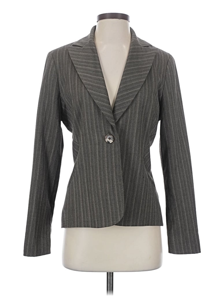 Pre-owned Bill Blass Blazer Jacket In Gray