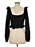 Le Lis 100% Cotton Black Long Sleeve Blouse Size M - photo 2