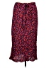 Gap 100% Viscose Print Red Casual Skirt Size Med Petite - photo 1