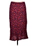 Gap 100% Viscose Print Red Casual Skirt Size Med Petite - photo 2
