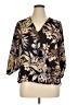 West Kei 100% Polyester Black 3/4 Sleeve Blouse Size XL - photo 1