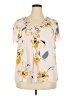 Daniel Rainn 100% Polyester Ivory Short Sleeve Blouse Size XXL - photo 1