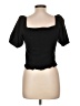 J.Crew 100% Cotton Black Short Sleeve Top Size L - photo 2