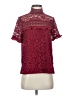 Gibson Burgundy Short Sleeve Blouse Size S - photo 1