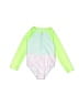 Cat & Jack Color Block Green Rash Guard Size 4T - photo 1