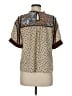 THML 100% Polyester Brown Short Sleeve Blouse Size M - photo 2