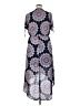 Charming Charlie 100% Polyester Paisley Blue Casual Dress Size XL - photo 2