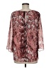 Jennifer Lopez 100% Polyester Burgundy 3/4 Sleeve Blouse Size M - photo 2