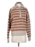 Hem & Thread 100% Acrylic Stripes Brown Pullover Sweater Size S - photo 1