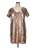 Lulus 100% Polyester Metallic Brown Cocktail Dress Size 1X - photo 1