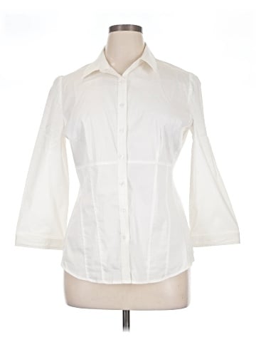 New York & Company 3/4 Sleeve Button-Down Shirt (view 1)