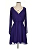 Sequin Hearts 100% Polyester Solid Purple Casual Dress Size S - photo 1