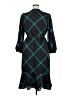 Ann Taylor 100% Polyester Argyle Teal Casual Dress Size 14 - photo 2