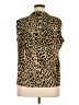 Kasper Animal Print Gold Sleeveless Blouse Size XL - photo 2
