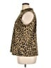 Kasper Animal Print Gold Sleeveless Blouse Size XL - photo 5