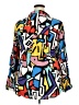 Big Dart 100% Viscose Print White Long Sleeve Blouse Size EU 54 / US 24 - photo 2