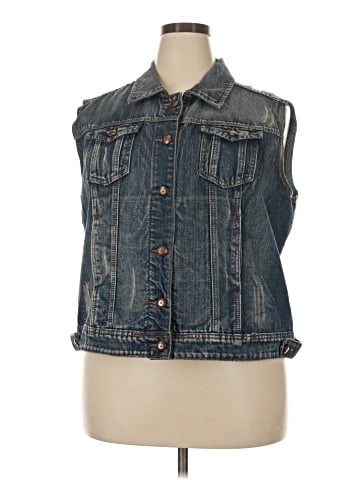 Ashley Stewart Denim Vest (view 1)