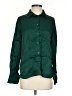 Zara Solid Green Long Sleeve Button-Down Shirt Size XS - photo 1