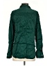 Zara Solid Green Long Sleeve Button-Down Shirt Size XS - photo 2