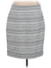 The Limited 100% Polyester Print Gray Blue Casual Skirt Size 14 - photo 1