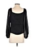 Zara 100% Viscose Black 3/4 Sleeve Blouse Size S - photo 2