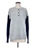 Hem & Thread 100% Polyester Color Block Gray Pullover Sweater Size S - photo 1