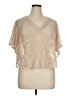 Bongo 100% Polyester Tan Short Sleeve Blouse Size XL - photo 1