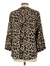Vince Camuto 100% Polyester Animal Print Brown 3/4 Sleeve Blouse Size L - photo 2