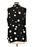 Halogen 100% Polyester Polka Dots Black Sleeveless Blouse Size L - photo 2